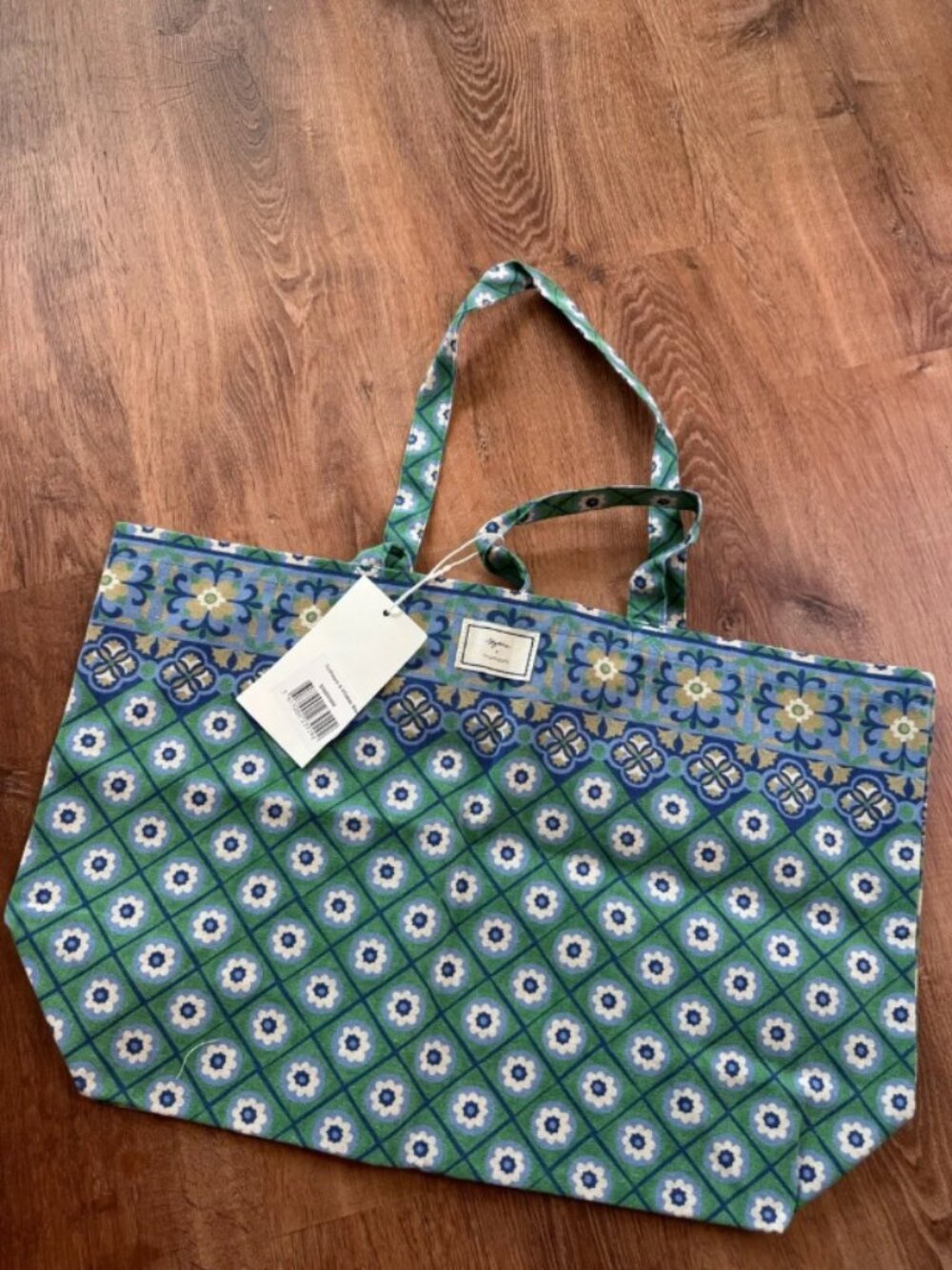 Sezane - Green Floral Patterned Tote Bag - Women